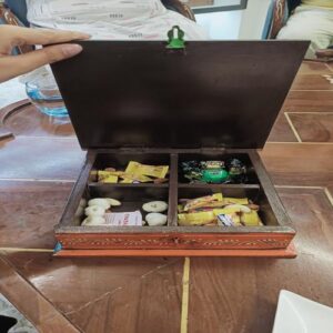 Colorful Hand-Painted Wooden Jewelry Box