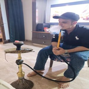Elegant Brass Hookah Shisha Pipe